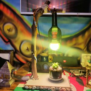 Upcycle Glass Bottle lampstand